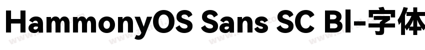 HammonyOS Sans SC Bl字体转换